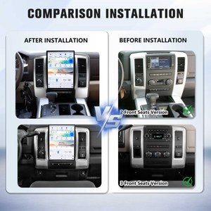 13.8 Inch Android Car Radio for Dodge Ram 2008-2012 Multimedia Video Player GPS Navigation Touch Screen 4G LTE <b>Wireless</b> Carplay - Product Image 2