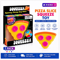 Jouet sensoriel anti-stress en forme de tranche de pizza, souple, extensible, en TPR, 1 pièce