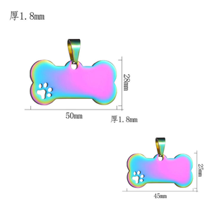 ป้ายห้อยคอสุนัขรูปกระดูก ป้ายชื่อสัตว์เลี้ยงแบบเรืองแสง 6 สี ทำจากซิลิโคน - Product Image 6
