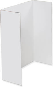 Panneau de présentation blanc ondulé à trois volets pour salons professionnels, projets scolaires et présentations d'entreprise - Product Image 3