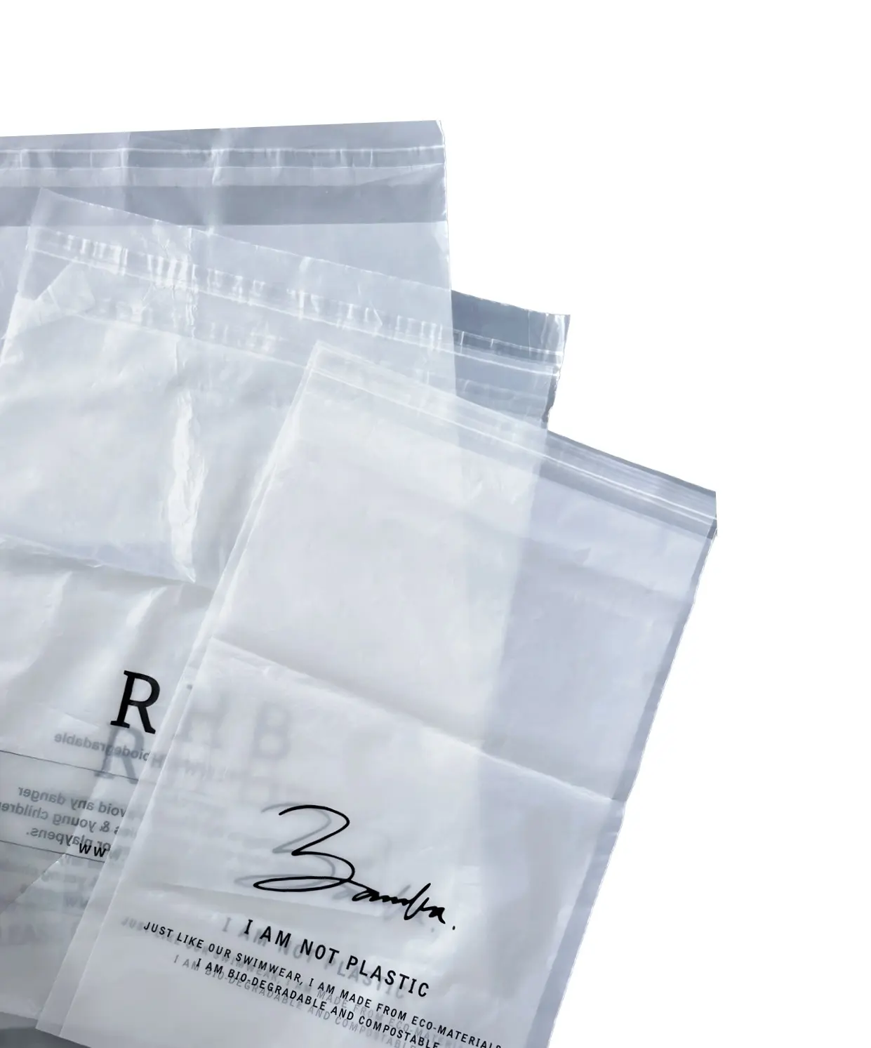 Mới sinh thái tự dính con dấu Túi túi nhựa rõ ràng polyethylene nhựa quần áo túi