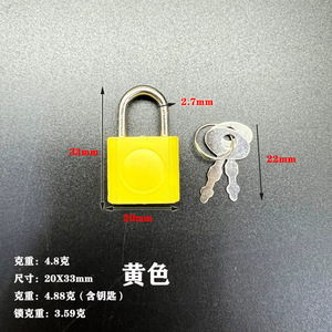 Mini Colorful Plastic Padlocks <b>Square</b> Shape Single Lever Locking For Bags <b>Keys</b> Toys Craft Boxes Home Use - Product Image 3