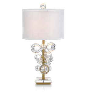 Quảng trường pha lê có thể đèn với vải lanh và vàng cơ sở bóng râm cho USA và UK Trung Đông thị trường - Product Image 4