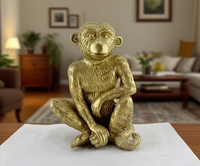 Statue en résine décorative artistique Sculpture de table de singe moderne Figurines d'animaux modernes pour la décoration intérieure de la maison