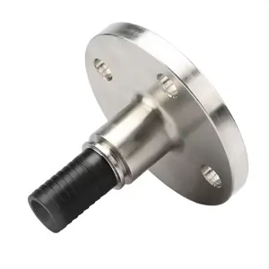 Factory Direct Sells ANSI Standard 1/2"-6" PFA Lined Fixed Flange With Toothed Hose Shank PN10-PN16 Anti-Static