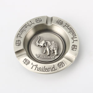 Cendrier rond classique personnalisé d'usine en alliage de Zinc cendrier de luxe en métal éléphant souvenir de thaïlande - Product Image 5