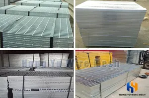 6m 25mm Gutter Cover Hot Dip Galvanized Stainless Steel Grating Anti Slip Platform Plate