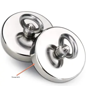 Factory price magnetic neodymium fishing magnet set kit fish magnet Pot Magnet with Eyebolt for Angling and Exploration