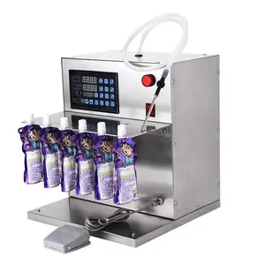 Semi Automatic Milk Juice Beverage Baby Food Drink Water Bag Spout Pouch Filling And Capping Machine