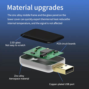 Carplay inalámbrico 2 en 1 y Android Auto AI Box con cable a <span class=keywords><strong>Carpay</strong></span> inalámbrico Mini adaptador Bluetooth para Radio de coche con caja Carplay con cable - Product Image 5