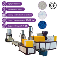 Grand équipement de granulateur de plastique HDPE LDPE PP PE granulateur de recyclage refroidi par air granulateur de film industriel