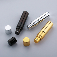 Mini Botella de Muestra de Perfume de 2ml 3ml 5ml 10ml con Tapa de Rosca, Botella de Prueba con Atomizador, Cilindro Elegante Transparente Ámbar