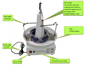 Máquina Alimentadora de Alambre Sinrad SR-150 Automática/Semiautomática para Bobinas Pequeñas Vacías, Alimentador de Bobinas Huecas, AC220V - Product Image 5