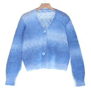 Tùy Chỉnh OEM & ODM Mohair Áo Len Phụ Nữ Cầu Vồng Thiết Kế Dệt Kim Phụ Nữ Dệt Kim Cô Gái Cardigan Áo Len Cho Phụ Nữ - Product Image 2