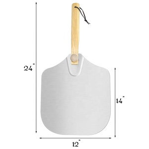 20 años <span class=keywords><strong>de</strong></span> fábrica <span class=keywords><strong>de</strong></span> China, gran oferta, pala <span class=keywords><strong>de</strong></span> paleta para pizza, cáscara <span class=keywords><strong>de</strong></span> pizza <span class=keywords><strong>de</strong></span> aluminio <span class=keywords><strong>de</strong></span> 12 y 14 pulgadas con mango <span class=keywords><strong>de</strong></span> madera - Product Image 2