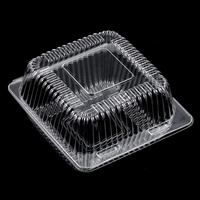 Boîte à dessert en plastique transparent jetable pour gâteaux, emballage en plastique transparent pour desserts