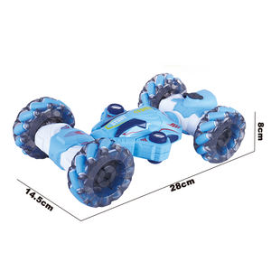 Voiture de cascade à double télécommande <span class=keywords><strong>2</strong></span>,4 GHz 2026 : 11 canaux, détection gestuelle, projecteur de cascade et lumières de course pulvérisatrices, jouet pour enfant - Product Image 6