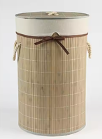 Panier à linge pliable en bambou Panier de rangement pour vêtements Panier de rangement en polyester avec poignée