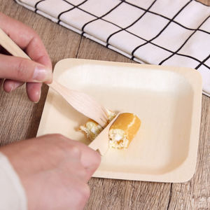 100% Set di posate in legno monouso in betulla naturale (50 pz)(25 pz) include forchetta a cucchiaio - Product Image 2