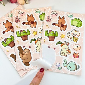 Pegatinas <span class=keywords><strong>de</strong></span> vinilo autoadhesivas personalizadas <span class=keywords><strong>de</strong></span> Bajo MOQ, troqueladas, impermeables, resistentes a los rayos UV, varias formas, pegatinas fáciles <span class=keywords><strong>de</strong></span> despegar para promoción - Product Image 6