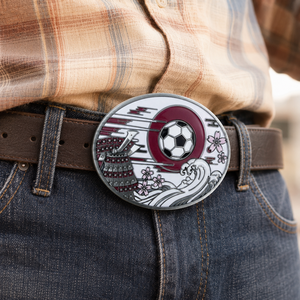 En Stock Hebilla de Cinturón de Aleación de Zinc con Temática de Fútbol, Hebilla Metálica para Portar Cerveza, Regalo Deportivo para Aficionados al Fútbol, Múltiples Diseños - Product Image 1