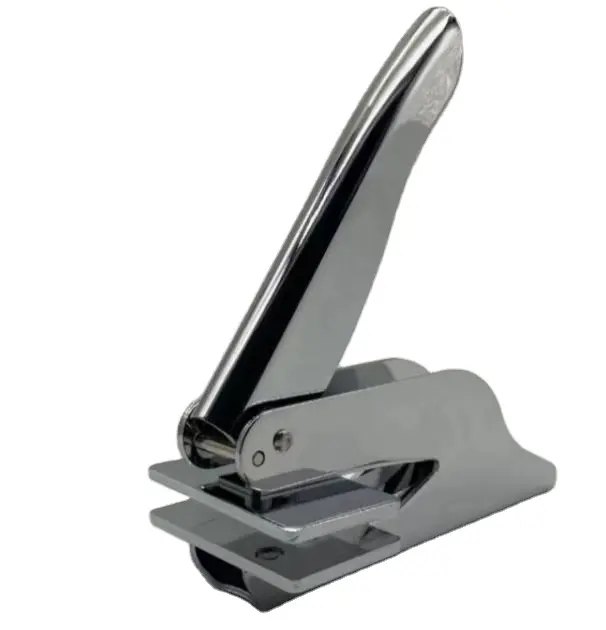 Timbro/goffratore tascabile a secco con motivo a rilievo personalizzato per ufficio in metallo per carta e certificati