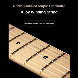 กีตาร์ไฟฟ้าแบบกำหนดเองราคาถูก OEM กีตาร์ไฟฟ้าสำหรับคนถนัดซ้าย ตัวกีตาร์ทำจากไม้มะฮอกกานี สไตล์ LP/ST ขายราคาถูก - Product Image 4