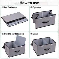Boîtes de rangement pliables en tissu non tissé pour organisateur de stockage de boîtes à vêtements