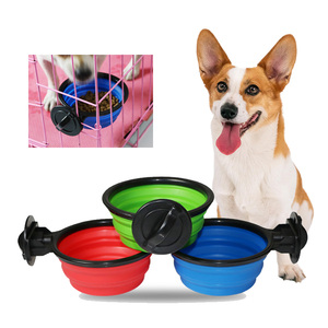 Toptan yeni tasarım katlanabilir köpek kase evcil hayvan kafesi gıda su yavaş besleyici üzerinde asılı - Product Image 4