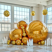 Ballons gonflables argentés et dorés de 50, 60, 70 pouces en gros pour décorations de mariage et de fête d'anniversaire, grands ballons en aluminium 4D réutilisables