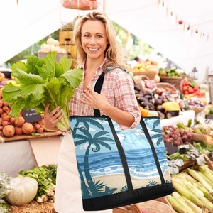 30 Can Reusable Beach <b>Bag</b> Cooler Large Insulated Tote Palm <b>Tree</b> Summer Carry-on Travel Cooler Tote with Wide Opening - Product Image 6