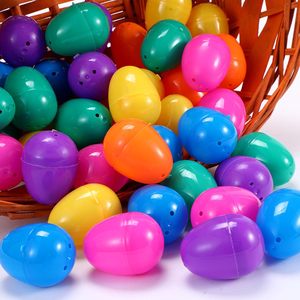 Nioriginal orijinal fabrika boş renkli parlak plastik doldurulabilir paskalya yumurtaları sürpriz hediye şeker ambalaj yumurta parti Favor malzemeleri - Product Image 1
