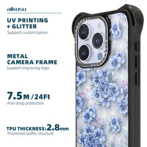Coque de téléphone personnalisée de luxe en silicone TPU avec impression de fleurs pour iPhone 15 14, fabriquée par des fabricants de source - Product Image 2