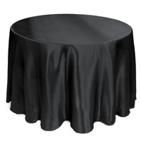 Nappe ronde en satin blanc de haute qualité de 180cm/72 pouces nappe lavable pour la réception de banquet de mariage