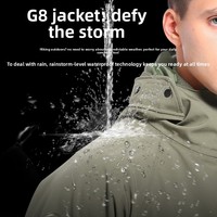 Veste bomber en polaire camouflage imperméable à capuche sportive G8 pour homme, coupe ample, trois en un, pour la randonnée, le ski, résistante au froid, hiver