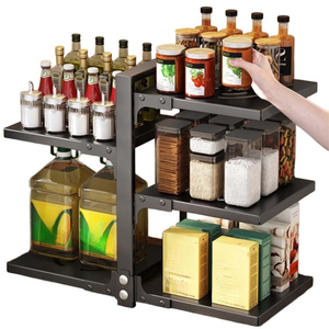 Kitchen Cabinet 5 Tier Vertical <b>Standing</b> Bowl and Dish Spice Seasoning Pot Fry <b>Pan</b> Metal Storage Holder Rack Organizer for Pot - Product Image 2