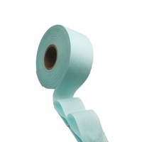 Blau/Grün/Weiß elastischer Vliesstoff bund