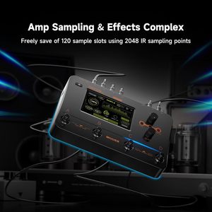 MOOER GS1000 Processore Multi-Effetto per Chitarra con Amplificatore, Doppia Catena, Ingresso Microfonico XLR, Touch Screen, Oltre 350 Effetti, Pedale con 120 Campioni Musicali - Product Image 3