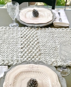 Evergreen Cotton Blend Colorful Embroidery Table Runner - Product Image 1