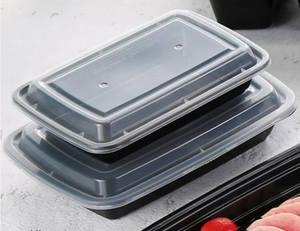 Recipientes de plástico para preparación de comidas de 28 oz con tapas, caja de almacenamiento de alimentos <span class=keywords><strong>Rectangular</strong></span> a prueba de fugas para restaurante - Product Image 4