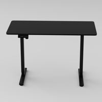 Bureau de jeu électrique PRORIALS à moteur unique, réglable en hauteur, avec porte-gobelet, pour ordinateur, assis-debout, moderne, pour le bureau