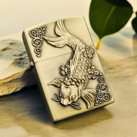 Vente directe usine Briquet à sable métallique à meule, coupe-vent, au design créatif et tendance, style chinois, pour cigarettes et cigares