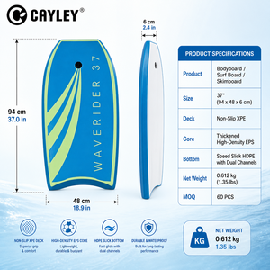 Bodyboard con Cinturino da Polso, Tavola da Surf Leggera con Nucleo in EPS ad Alta Densità per il Body Surf in <span class=keywords><strong>Mare</strong></span> e Spiaggia - Product Image 3
