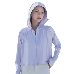 Sweat à capuche de protection solaire pour femme Jiemeirui, taille unique, UPF50+, protection UV, vêtements d'été, couleur unie, manches longues, tendance - Product Image 4