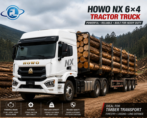 Nouveau <span class=keywords><strong>camion</strong></span> tracteur HOWO NX <span class=keywords><strong>6x4</strong></span>, <span class=keywords><strong>camion</strong></span> lourd de transport de bois sur routes boueuses, 430 CV, moteur diesel - Product Image 1