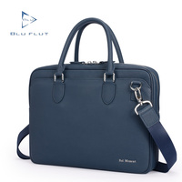 Sac à main en cuir véritable de haute qualité Blu Flut, sac pour ordinateur portable pour hommes, sacoche personnalisée pour hommes