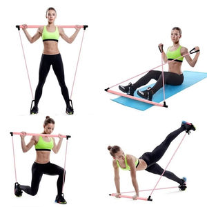 Wholesale Portable Yoga Bar Stick with Resistance <b>Band</b> Home Gym Muscle Toning Fitness <b>Stretching</b> Sports Body Workout Exercise - Product Image 6