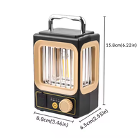 Lampe de camping portable, rechargeable par USB, lanterne LED à intensité variable, poignée suspendue, lumière de tente extérieure pour la randonnée, les situations d'urgence, la pêche