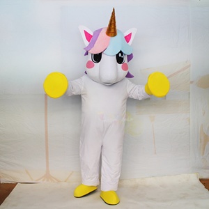 <span class=keywords><strong>Disfraz</strong></span> de Mascota de personaje de dibujos animados de animales de unicornio personalizado, juguete de peluche, traje divertido para caminar, promoción, Cosplay, mascota de Carnaval para adultos - Product Image 6