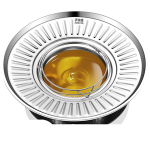 ตะแกรงกรองน้ำมันทอดแบบสแตนเลส ขนาด L สำหรับเชิงพาณิชย์ รูปทรงกลม - Product Image 2